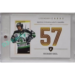 2023 Legendary Cards REKORDY ČESKÉ EXTRALIGY #ZC-WG6 Richard Král Základní Část Gold 07/20
