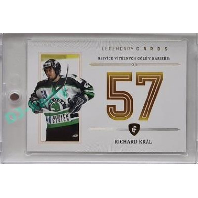 2023 Legendary Cards REKORDY ČESKÉ EXTRALIGY #ZC-WG6 Richard Král Základní Část Gold 07/20