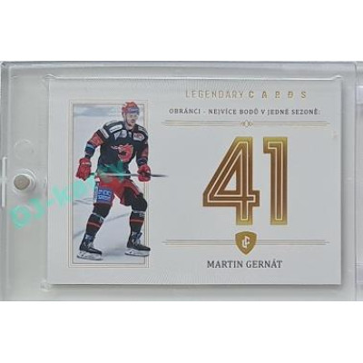 2023 Legendary Cards REKORDY ČESKÉ EXTRALIGY #ZC-DP4 Martin Gernát Základní Část Gold 07/20