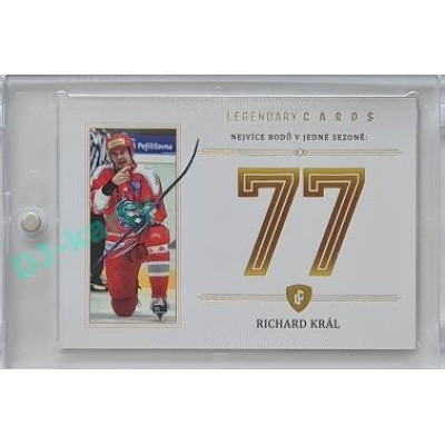 2023 Legendary Cards REKORDY ČESKÉ EXTRALIGY #ZC-PS2 Richard Král Základní Část Gold 07/20