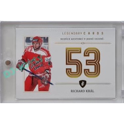 2023 Legendary Cards REKORDY ČESKÉ EXTRALIGY #ZC-AS1 Richard Král Základní Část Gold 07/20