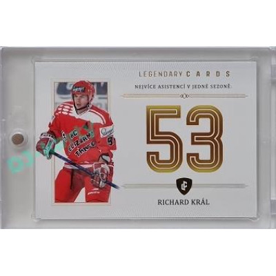 2023 Legendary Cards REKORDY ČESKÉ EXTRALIGY #ZC-AS1 Richard Král Základní Část Gold 07/20