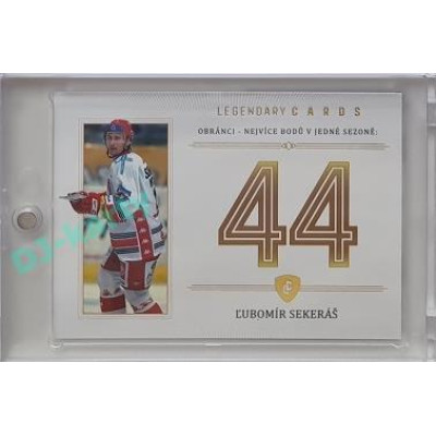 2023 Legendary Cards REKORDY ČESKÉ EXTRALIGY #ZC-DP2 Lubomír Sekeráš Základní Část Gold 07/20