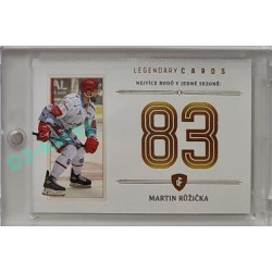 2023 Legendary Cards REKORDY ČESKÉ EXTRALIGY #ZC-PS1 Martin Růžička Základní Část Gold 07/20