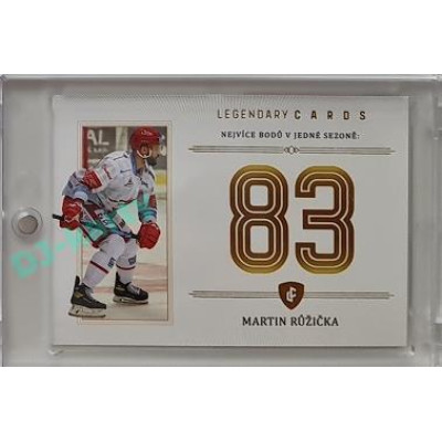 2023 Legendary Cards REKORDY ČESKÉ EXTRALIGY #ZC-PS1 Martin Růžička Základní Část Gold 07/20