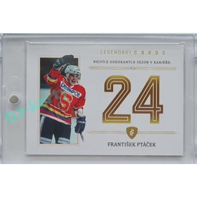 2023 Legendary Cards REKORDY ČESKÉ EXTRALIGY #ZC-S01 František Ptáček Základní Část Gold 07/20