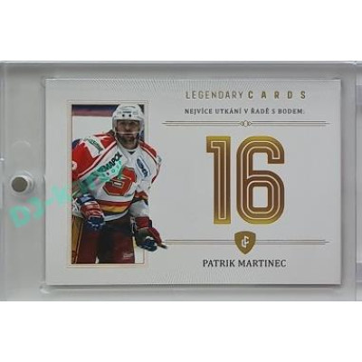 2023 Legendary Cards REKORDY ČESKÉ EXTRALIGY #ZC-PR6 Patrik Martinec Základní Část Gold 07/20