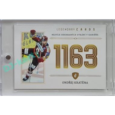 2023 Legendary Cards REKORDY ČESKÉ EXTRALIGY #ZC-U04 Ondřej Kratěna Základní Část Gold 07/20
