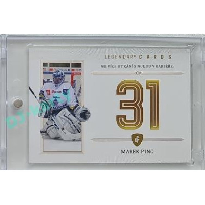 2023 Legendary Cards REKORDY ČESKÉ EXTRALIGY #ZC-MS09 Marek Pinc Základní Část Gold 07/20