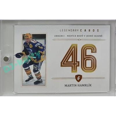 2023 Legendary Cards REKORDY ČESKÉ EXTRALIGY #ZC-DP1 Martin Hamrlík Základní Část Gold 07/20