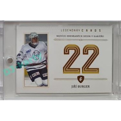 2023 Legendary Cards REKORDY ČESKÉ EXTRALIGY #ZC-S05 Jiří Burger Základní Část Gold 07/20
