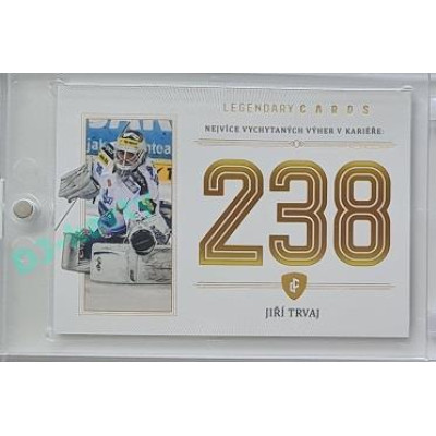2023 Legendary Cards REKORDY ČESKÉ EXTRALIGY #ZC-WC4 Jiří Trvaj Základní Část Gold 07/20