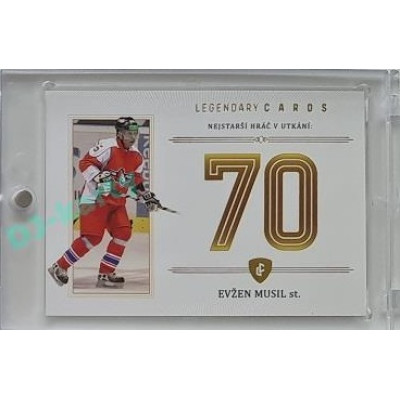 2023 Legendary Cards REKORDY ČESKÉ EXTRALIGY #ZC-01 Evžen Musil st. Základní Část Gold 07/20