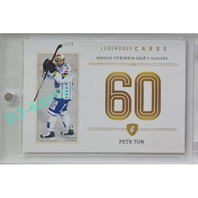 2023 Legendary Cards REKORDY ČESKÉ EXTRALIGY #ZC-WG3 Petr Ton Základní Část Gold 07/20