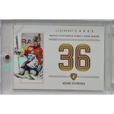 2023 Legendary Cards REKORDY ČESKÉ EXTRALIGY #ZC-WS1 Adam Svoboda Základní Část Gold 07/20