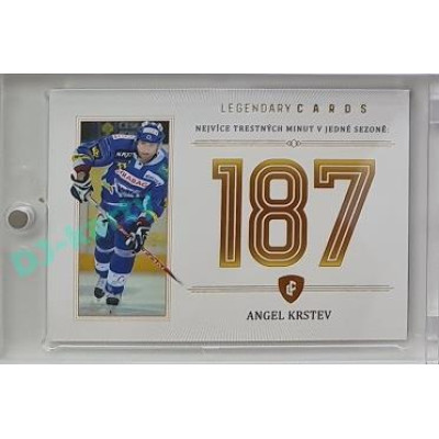 2023 Legendary Cards REKORDY ČESKÉ EXTRALIGY #ZC-PM2 Angel Krstev Základní Část Gold 07/20