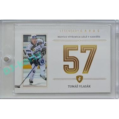 2023 Legendary Cards REKORDY ČESKÉ EXTRALIGY #ZC-WG5 Tomáš Vlasák Základní Část Gold 07/20