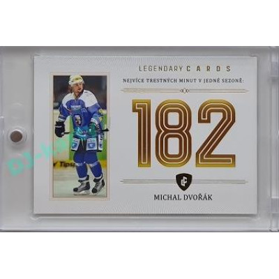 2023 Legendary Cards REKORDY ČESKÉ EXTRALIGY #ZC-PM3 Michal Dvořák Základní Část Gold 07/20