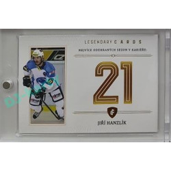 2023 Legendary Cards REKORDY ČESKÉ EXTRALIGY #ZC-S09 Jiří Hanzlík Základní Část Gold 07/20
