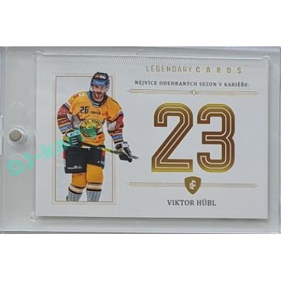 2023 Legendary Cards REKORDY ČESKÉ EXTRALIGY #ZC-S04 Viktor Hübl Základní Část Gold 07/20