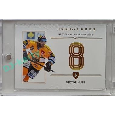 2023 Legendary Cards REKORDY ČESKÉ EXTRALIGY #ZC-MH4 Viktor Hübl Základní Část Gold 07/20