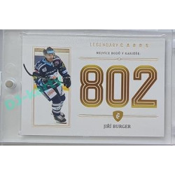 2023 Legendary Cards REKORDY ČESKÉ EXTRALIGY #ZC-PC3 Jiří Burger Základní Část Gold 07/20