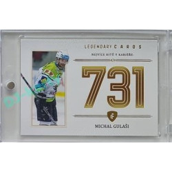 2023 Legendary Cards REKORDY ČESKÉ EXTRALIGY #ZC-H3 Michal Gulaši Základní Část Gold 07/20
