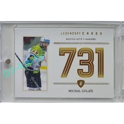 2023 Legendary Cards REKORDY ČESKÉ EXTRALIGY #ZC-H3 Michal Gulaši Základní Část Gold 07/20