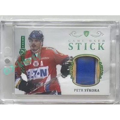 2023 Legendary Cards REKORDY ČESKÉ EXTRALIGY #GUS-03 Petr Sýkora Game Used Stick Expo Praha Emerald 1/1