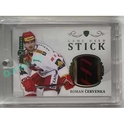 2023 Legendary Cards REKORDY ČESKÉ EXTRALIGY #GUS-08 Roman Červenka Game Used Stick Expo Praha Emerald 1/1