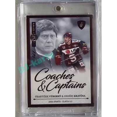2023 Legendary Cards REKORDY ČESKÉ EXTRALIGY #CC-13 František Výborný / Ondřej Kratěna Coaches & Captains Expo Praha Red 1/1