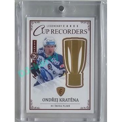 2023 Legendary Cards REKORDY ČESKÉ EXTRALIGY #CR-01 Ondřej Kratěna Cup Recorders Expo Praha Red 1/1