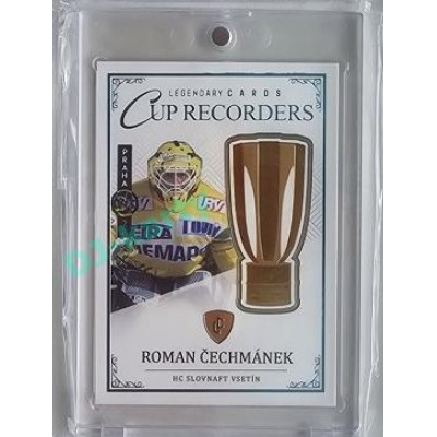 2023 Legendary Cards REKORDY ČESKÉ EXTRALIGY #CR-07 Roman Čechmánek Cup Recorders Expo Praha Turquoise 1/1