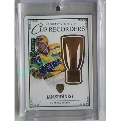 2023 Legendary Cards REKORDY ČESKÉ EXTRALIGY #CR-06 Jan Srdínko Cup Recorders Expo Praha Emerald 1/1