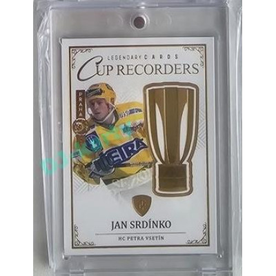 2023 Legendary Cards REKORDY ČESKÉ EXTRALIGY #CR-06 Jan Srdínko Cup Recorders Expo Praha Gold 1/1
