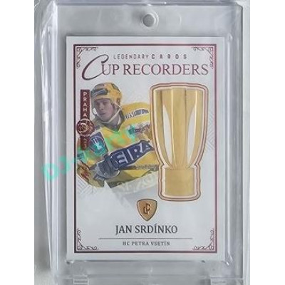 2023 Legendary Cards REKORDY ČESKÉ EXTRALIGY #CR-06 Jan Srdínko Cup Recorders Expo Praha Red 1/1