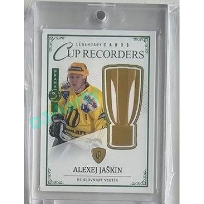 2023 Legendary Cards REKORDY ČESKÉ EXTRALIGY #CR-03 Alexej Jaškin Cup Recorders Expo Praha Emerald 1/1