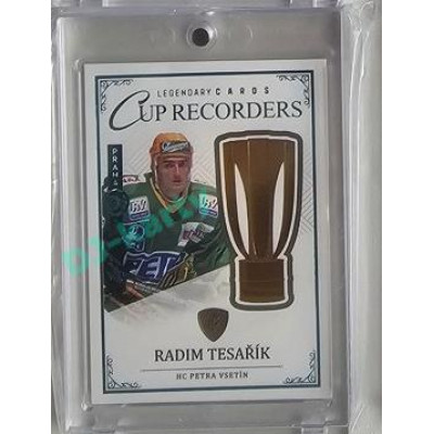 2023 Legendary Cards REKORDY ČESKÉ EXTRALIGY #CR-11 Radim Tesařík Cup Recorders Expo Praha Emerald 1/1