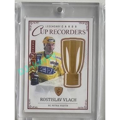 2023 Legendary Cards REKORDY ČESKÉ EXTRALIGY #CR-09 Rostislav Vlach Cup Recorders Expo Praha Red 1/1