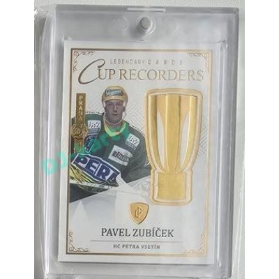 2023 Legendary Cards REKORDY ČESKÉ EXTRALIGY #CR-10 Pavel Zubíček Cup Recorders Expo Praha Gold 1/1