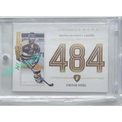 2023 Legendary Cards REKORDY ČESKÉ EXTRALIGY #ZC-AC3 Viktor Hübl Základní Část Expo Praha Gold 1/1