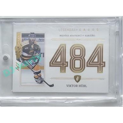 2023 Legendary Cards REKORDY ČESKÉ EXTRALIGY #ZC-AC3 Viktor Hübl Základní Část Expo Praha Gold 1/1