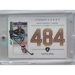 2023 Legendary Cards REKORDY ČESKÉ EXTRALIGY #ZC-AC3 Viktor Hübl Základní Část Expo Praha Emerald 1/1