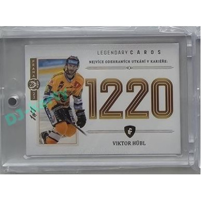 2023 Legendary Cards REKORDY ČESKÉ EXTRALIGY #ZC-U02 Viktor Hübl Základní Část Expo Praha Gold 1/1