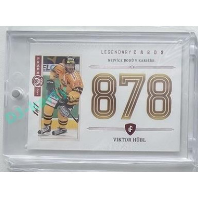 2023 Legendary Cards REKORDY ČESKÉ EXTRALIGY #ZC-PC2 Viktor Hübl Základní Část Expo Praha Red 1/1