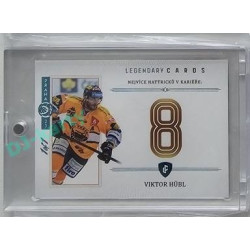 2023 Legendary Cards REKORDY ČESKÉ EXTRALIGY #ZC-MH4 Viktor Hübl Základní Část Expo Praha Turquoise 1/1