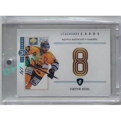 2023 Legendary Cards REKORDY ČESKÉ EXTRALIGY #ZC-MH4 Viktor Hübl Základní Část Expo Praha Turquoise 1/1