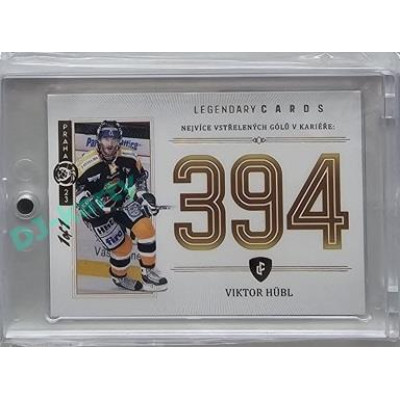 2023 Legendary Cards REKORDY ČESKÉ EXTRALIGY #ZC-GC1 Viktor Hübl Základní Část Expo Praha Gold 1/1