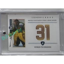 2023 Legendary Cards REKORDY ČESKÉ EXTRALIGY #ZC-WS6 Roman Čechmánek Základní Část Expo Praha Turquoise 1/1