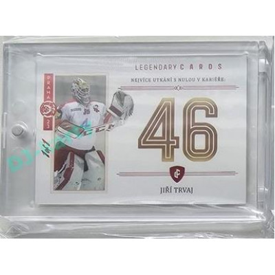 2023 Legendary Cards REKORDY ČESKÉ EXTRALIGY #ZC-MS01 Jiří Trvaj Základní Část Expo Praha Red 1/1